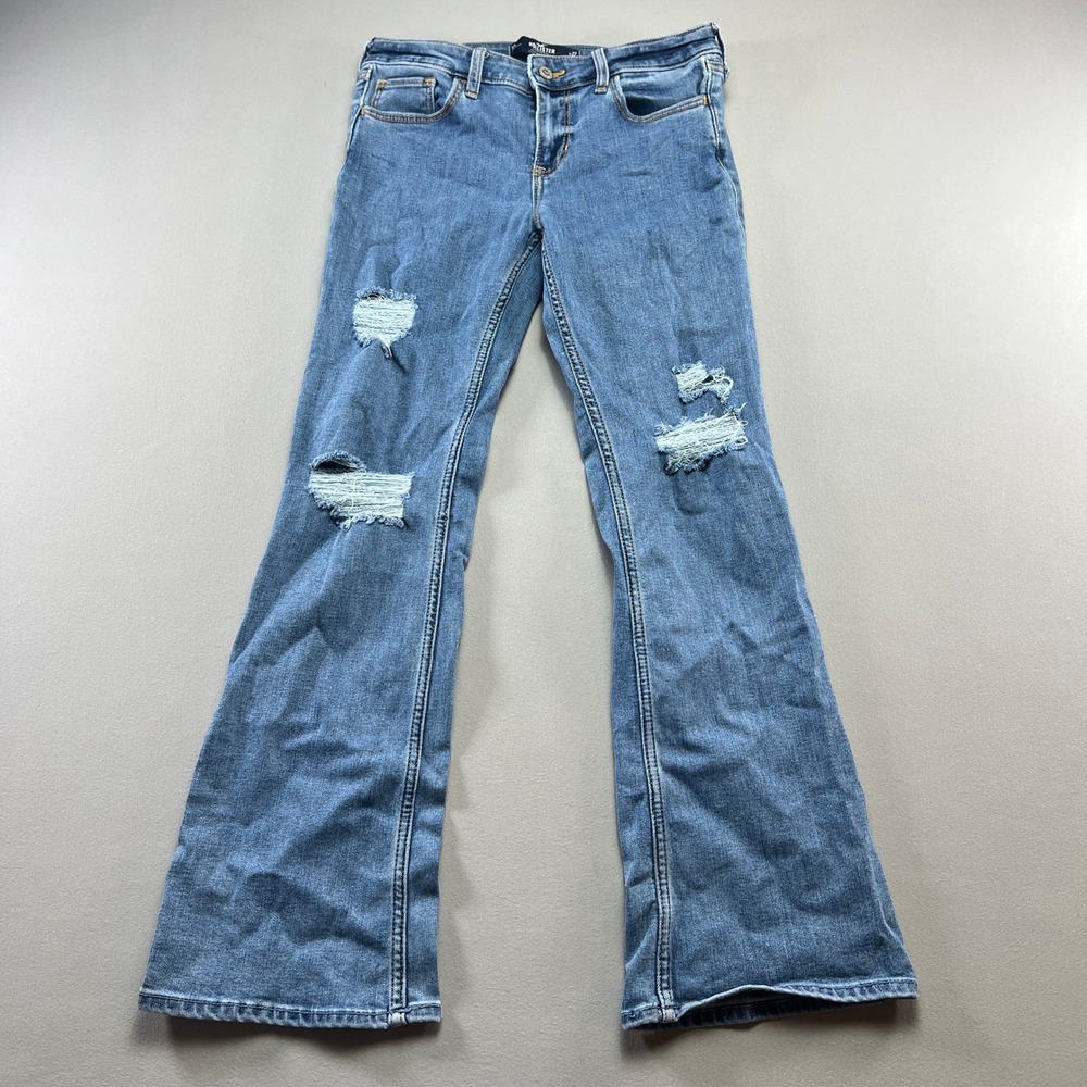Hollister Jeans Womens 5S Blue Denim Cotton Soft Stretch Low Rise Bootcut Leg